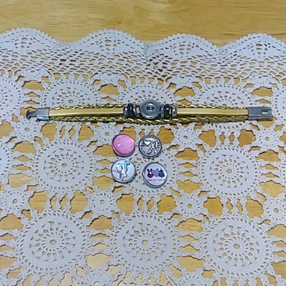 Snap Jewelry - Hairdresser, Stylist Theme - bracelet with snap buttons